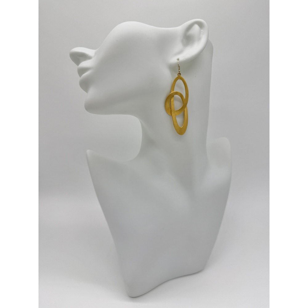 NWOT Dean Davidson Gold Interlocking Oval Drop Dangle Earrings